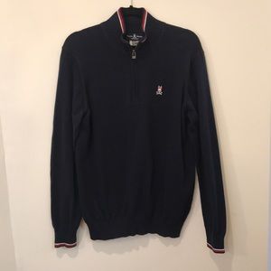 Men’s navy Psycho Bunny pullover sweater size sm